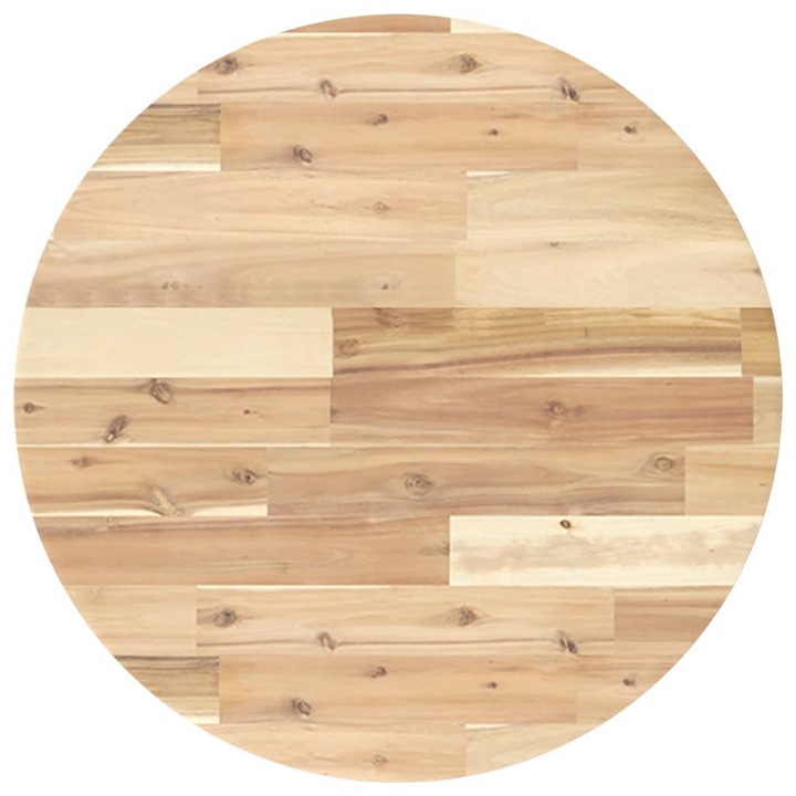 Blat de masa rotund vidaXL, Ø60x2 cm, lemn masiv de acacia 4 kg