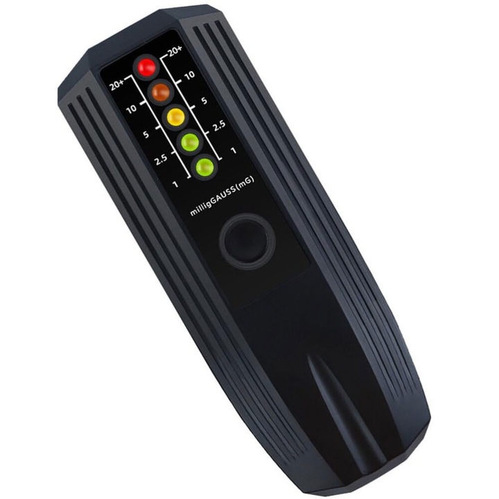 Detector emisii de nivel ridicat electromagnetice, RASK, Indicator LED, Portabil, Negru