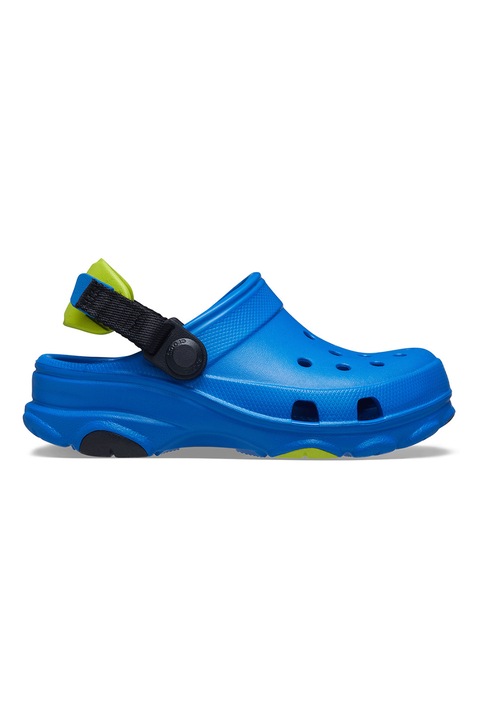 Crocs, Крокс с отворена пета и контрастна каишка, Черен/Кралско Синьо/Шам фъстък зелено