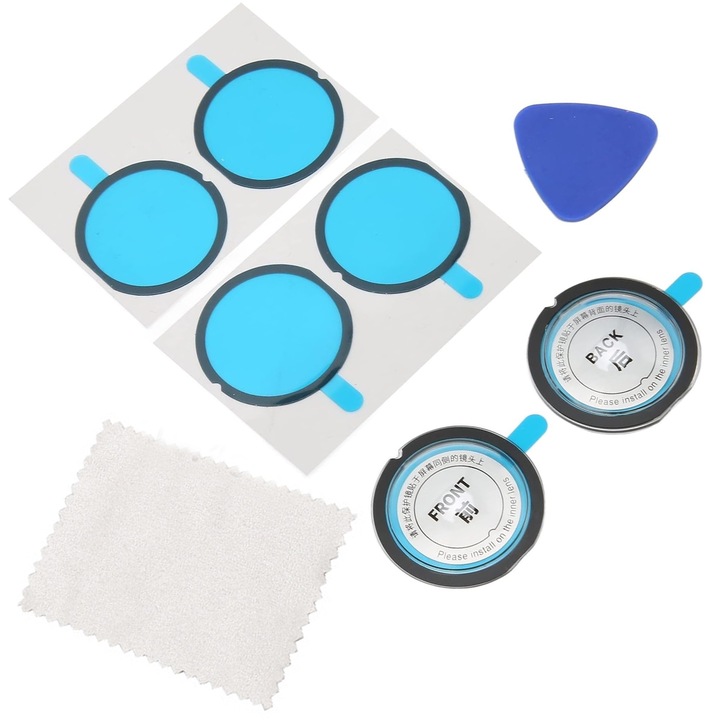 Set Lentile de Protectie Pentru Camera Insta360 X3, Zggzerg, Sticla Temperata, Rezistent la zgarieturi, Rezistent la praf si rezistent la coliziuni, Usor de instalat si curatat, Echipat cu carpa stersa, autocolant, PC, Transparent