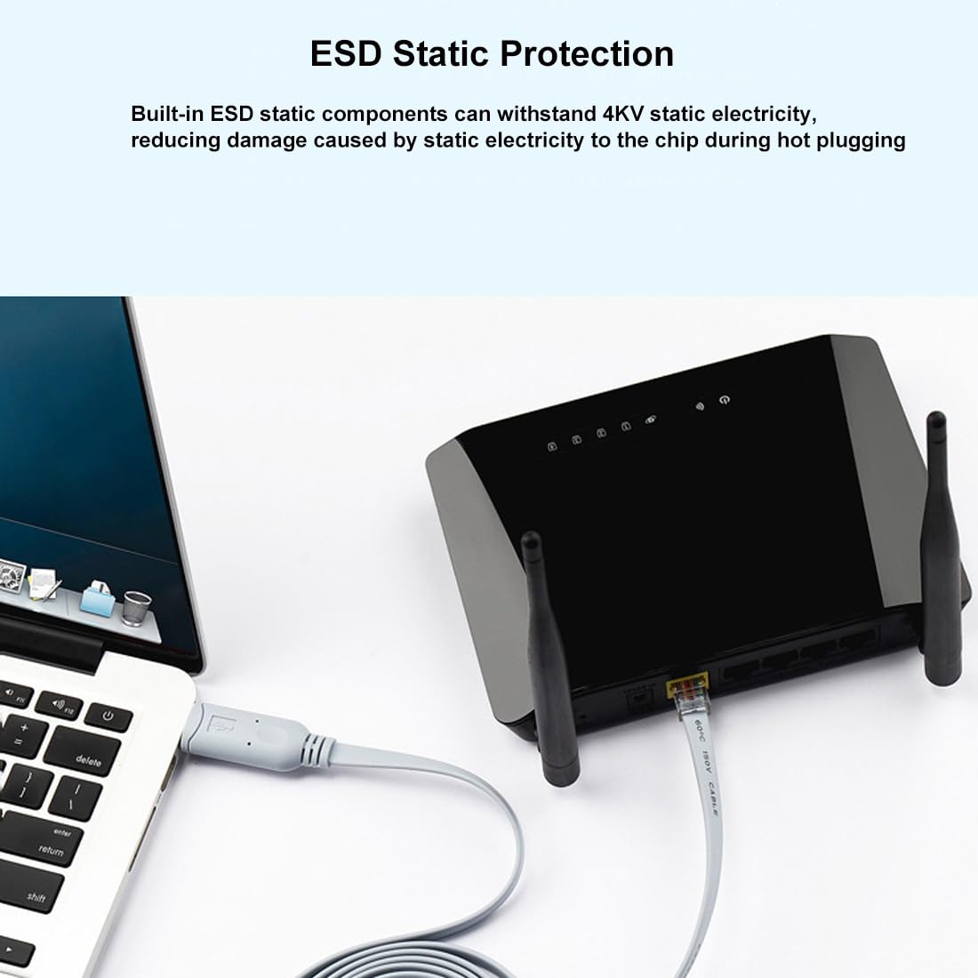 Serial Poort Router Cablu serial USB catre consola RJ45, USB2.0 la RJ45, Pentru routere ...