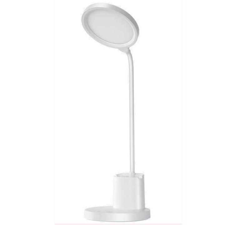 Olvasó asztali lámpa, szemvédő, Weluvfit, Q376, 3 fényerő mód, 360°-os elforgatás, USB, fehér szín