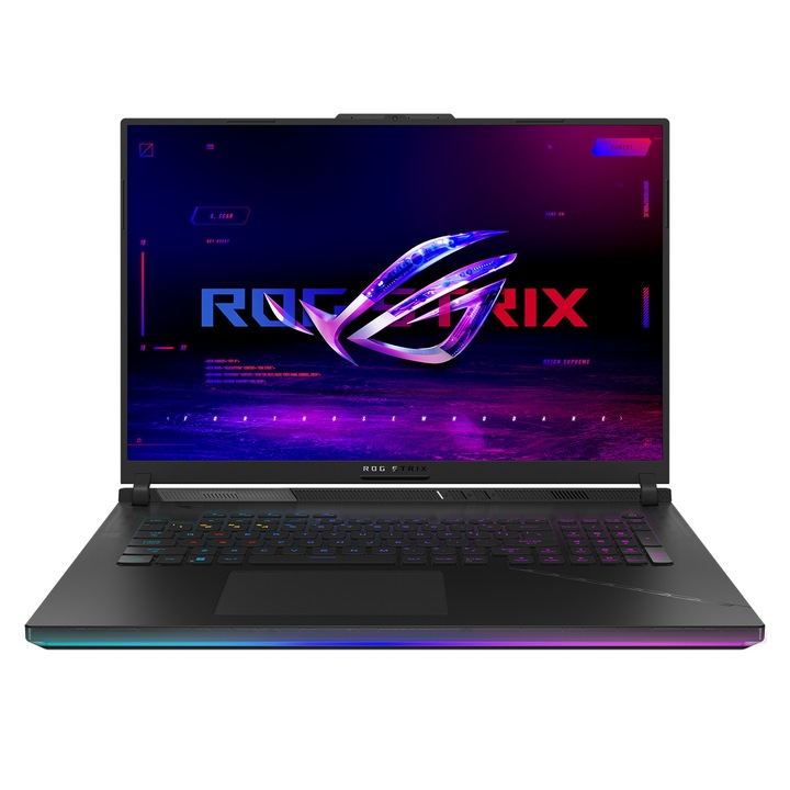 Laptop, Asus, ROG Strix G18, G834JZR-R6017X, 18", Intel Core i9-14900HX 24 nuclee, NVIDIA GeForce RTX 4080 12 GB GDDR6, 32 GB 4800, 6 GB DDR5, Negru