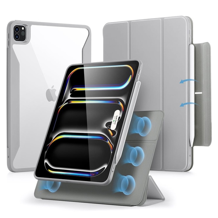 Калъф за iPad Pro 13 (2024) - ESR Rebound Hybrid - Сив
