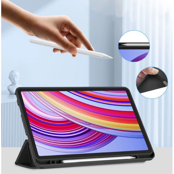 Husa Tech-Protect Smartcase Pen compatibila cu Xiaomi Redmi Pad Pro 12.1 inch Black