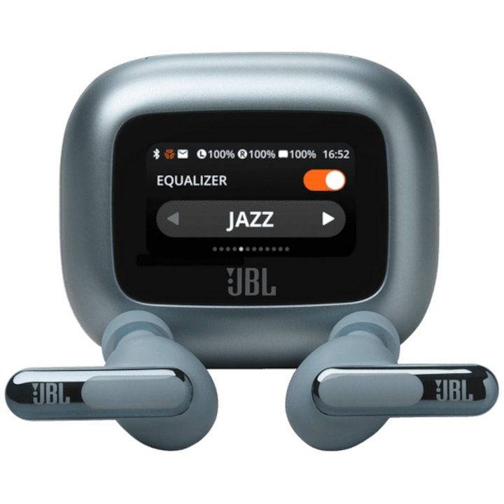 JBL Live Beam 3 fülhallgató, True Wireless, Bluetooth 5.3, Hi-Res, Smart Case, True Adaptive NC, 48 órás autonómia, Multi-point, IP55, Kék