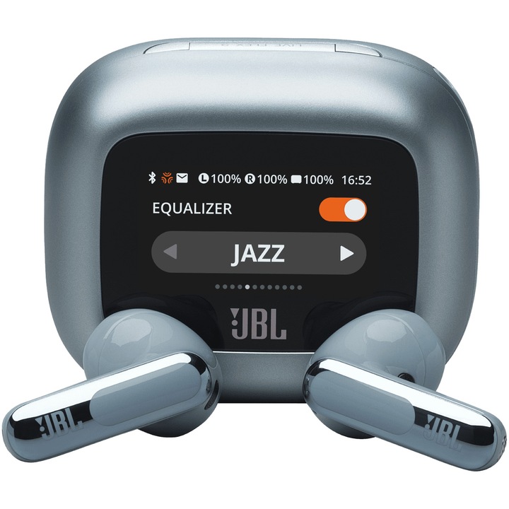 JBL Live Flex 3 fülhallgató, Bluetooth 5.3, Hi-Res, Smart Case, True Adaptive NC, 50 órás autonómia, Multi-point, IP54, Kék