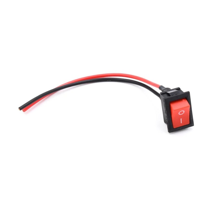 Intrerupator On/Off cu cablu 12V-24V, rosu/negru