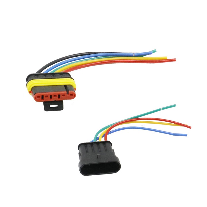 Conector cablu impermeabil 5 pini, IP65, 1.5mm