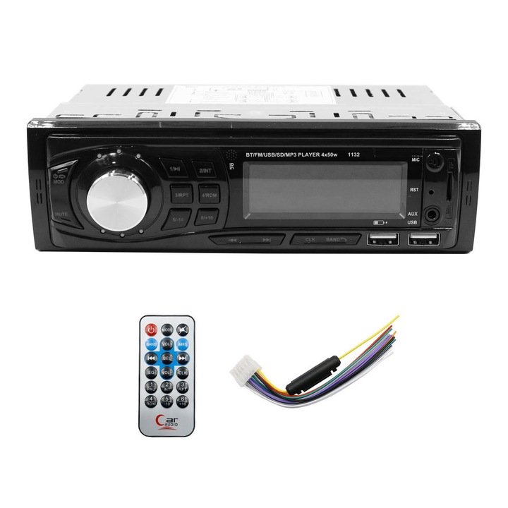 Radio auto 1 DIN, Bluetooth, 2 USB - AUX - SD, 18.5x12x5.7cm