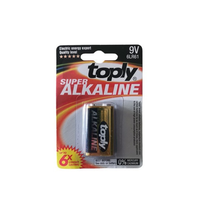 Baterie Alkaline 9V, 6LR61, 8.5x1.5x12cm, 0.049kg