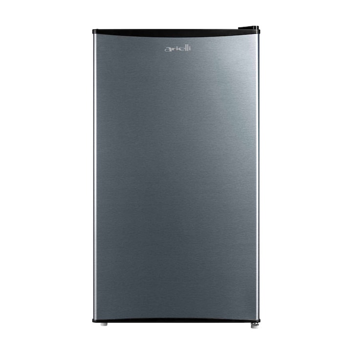 Frigider cu o usa Arielli ARS-121LNEDG, Termostat reglabil, H 85 cm, Racire statica, Iluminare LED, 93 l, clasa E, Inox
