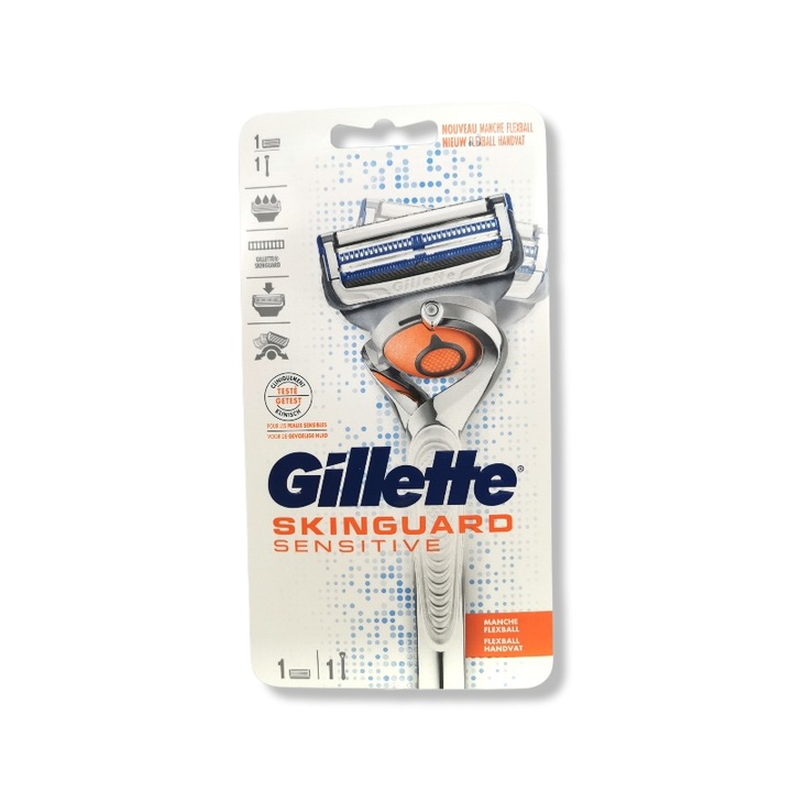 Férfi borotva Gillette, Skinguard Sensitive, nyél 1 db, penge 1 db