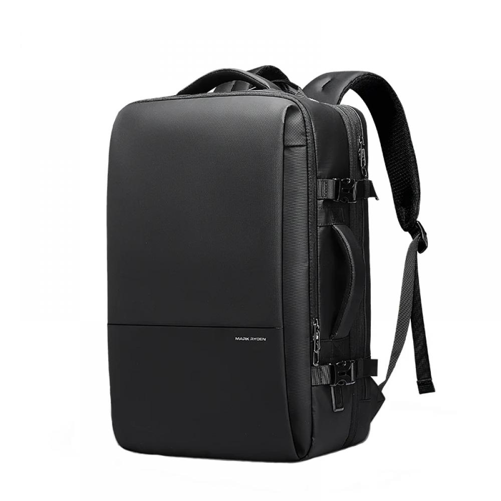 Rucsac, Mark Ryden, compatibil cu laptop 17.3 inch si tableta 11 inch, 30-45L, port USB, full impermeabil, sistem antifurt, unisex, spatios, multifunctional, negru