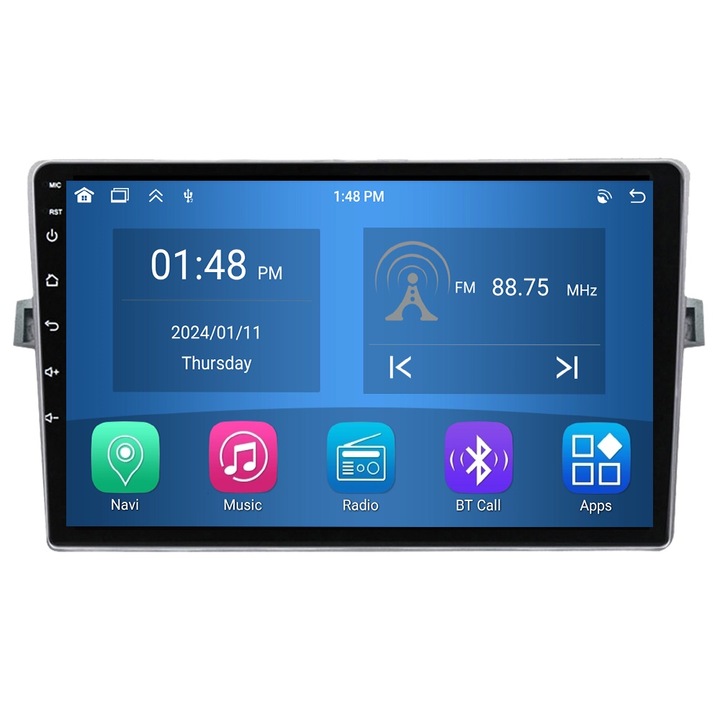Roverone, GPS-navigáció Toyota Verso R20 2009-2018 Sequoia XK60 2008-2017 CarPlay Android Auto Stereo Radio Bluetooth 4GB RAM, 64GB ROM