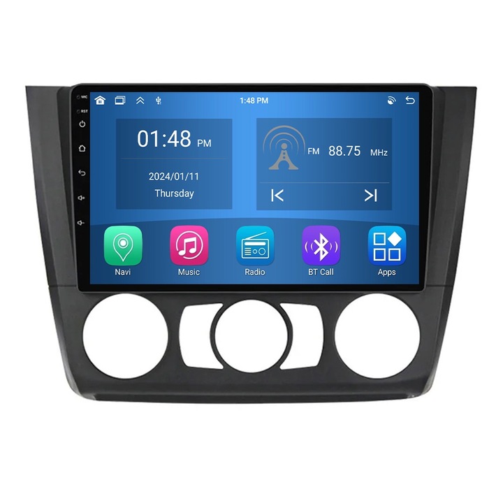 GPS навигация за BMW 1 Series E81 E82 E87 E88 2004-2011 MT CarPlay Android Auto Stereo Radio Bluetooth 4GB RAM, 64GB ROM