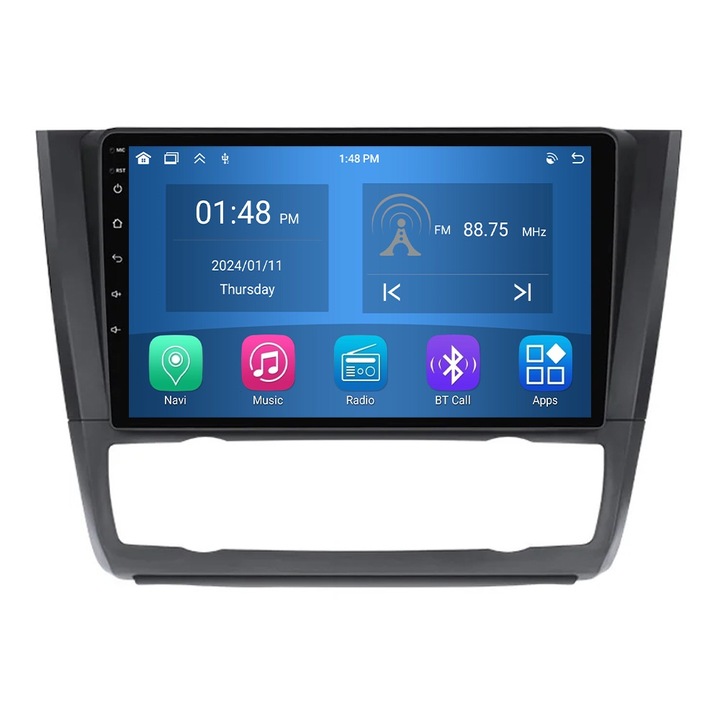 GPS навигация за BMW 1 Series E81 E82 E87 E88 2004-2011 AT CarPlay Android Auto Stereo Radio Bluetooth 4GB RAM, 64GB ROM