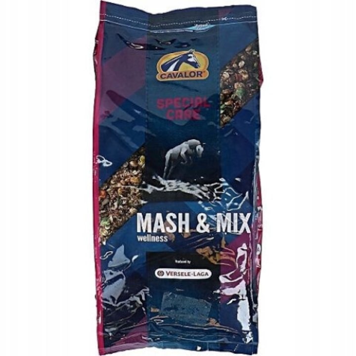 Cavalor Mash&Mix ló müzli, 1,5 kg, gabonafélék és zöldségek keveréke, rostban gazdag