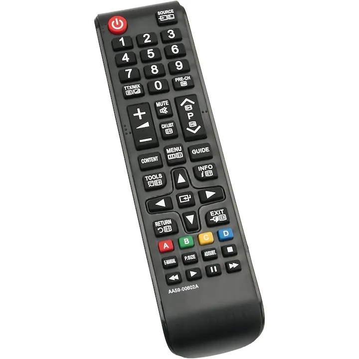 GSC ® дистанционно управление за телевизор, съвместим Samsung, AA59-00602A, бутон Guide, Boc, черен