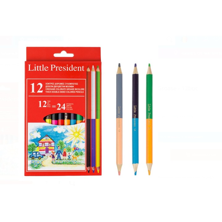 Дебели цветни моливи - 12 бр