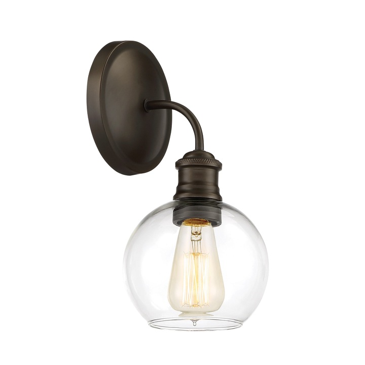 Quoizel Soho falikar, 1xMAX 60W, barna