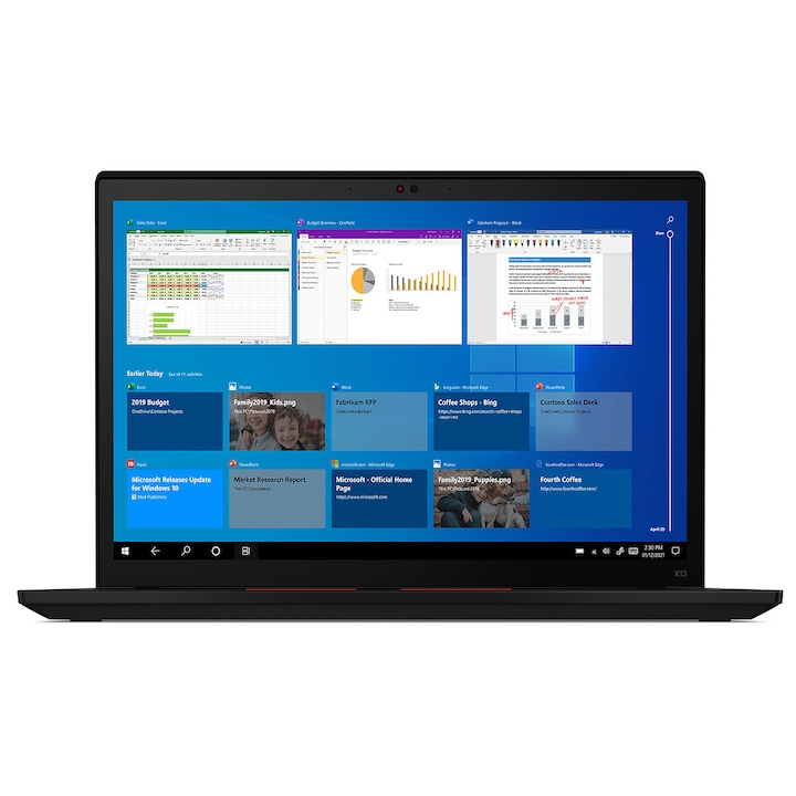 Laptop Lenovo ThinkPad X13 Gen 2, 13.3" 1920x1200 IPS 300nits Touch Screen, AMD Ryzen 7 PRO 5850U 8-core, 16 GB DDR4, 512 GB SSD m2 PCIe, AMD Radeon Graphics, Windows 11 Pro, Magnesium-aluminium Body 1.25kg, Black