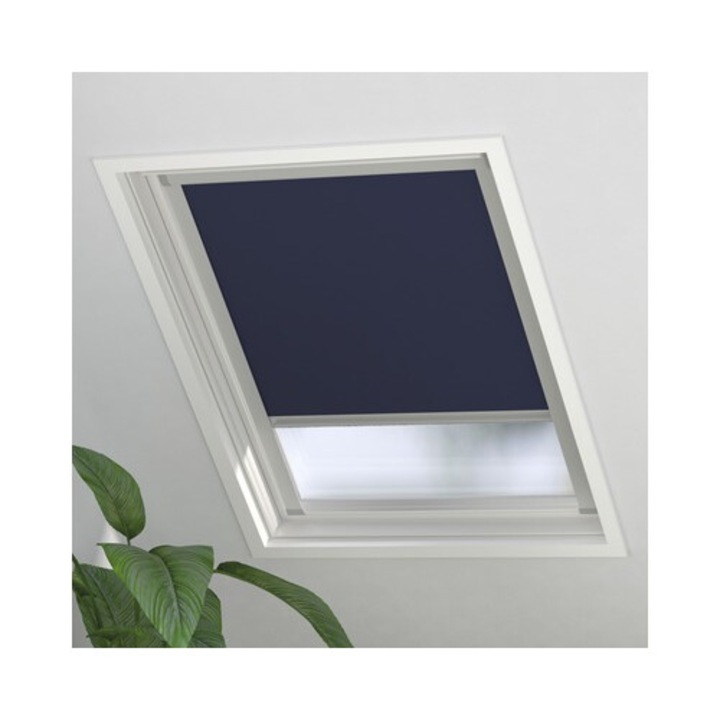 Rulou Opac Fereastra De Mansarda Soluna Skylight 2.0 Ck04 Albastru 38, 3x79, 5 Cm