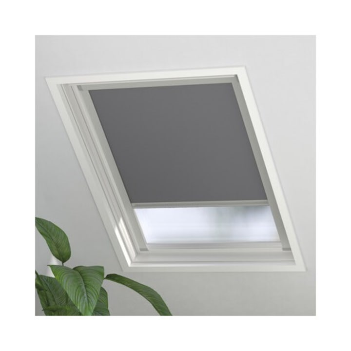 Rulou Opac Fereastra De Mansarda Soluna Skylight 2.0 M08 Gri 61, 4x116 Cm