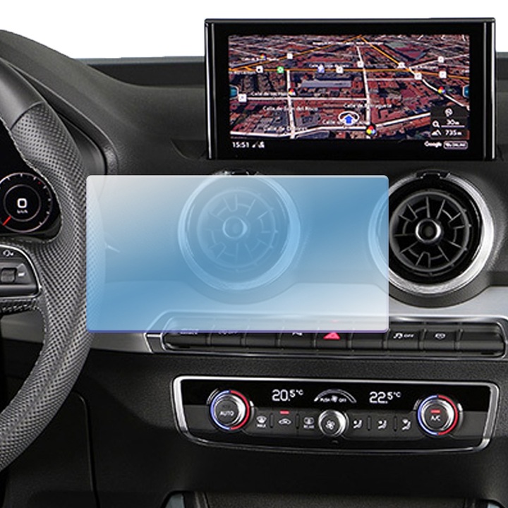 Регенерируемо хидрогелно защитно фолио за автомобилна навигация за Audi Q2, гъвкав хидрокристал, безупречен външен вид, технология Premium Optim Core, против надраскване, усъвършенствана чувствителност, прозрачност