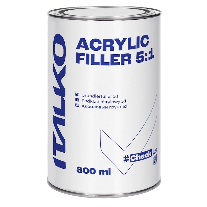 Filler acrilic cu intaritor HS 5:1 gri, 0.96 ml, ITALKO