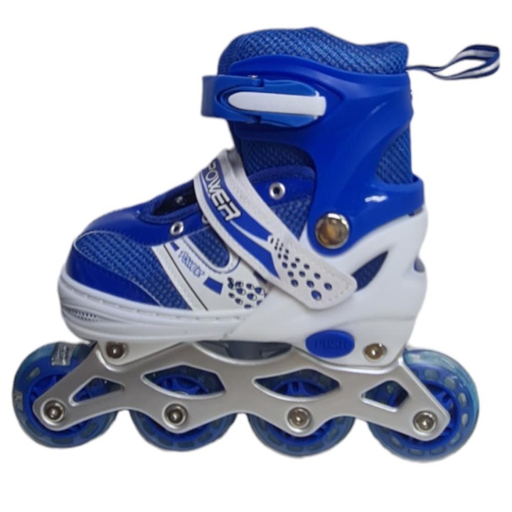 Role copii, marime reglabila 30-34, leduri la roata din fata