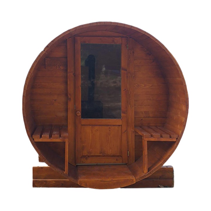 Sauna exterioara - Sauna Uscata - Lemn de brad - Colectia Acasa - Pana la 400cm - 4000mm x 2200mm, Soba Harvia (electrica)