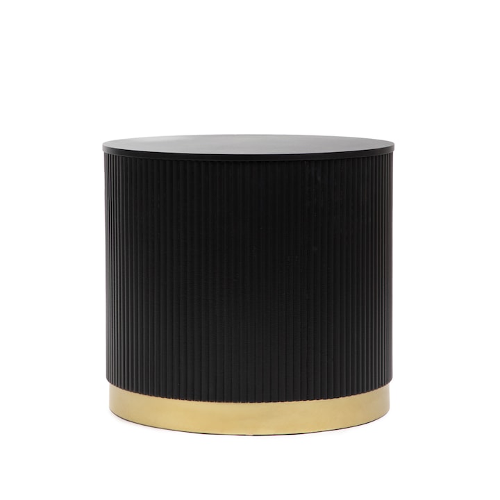 HOMLA TABI Холна маса черен мат 40x36 см