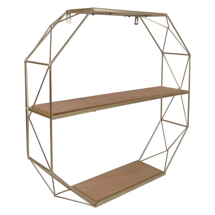 Polc, Pako World, RT-0076, barna, 57x12x51 cm