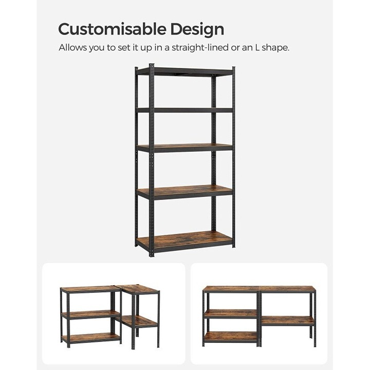 Рафт, Songmics, RT-0083, кафяв, 40x90x180 см