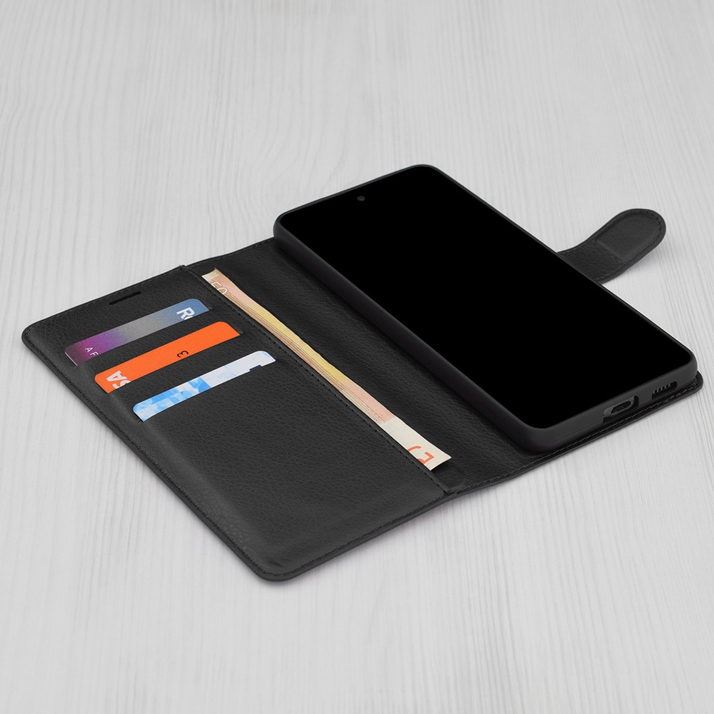 Husa pentru Samsung Galaxy A14 A145 / A14 5G A146, Techsuit, Leather Folio, Neagra