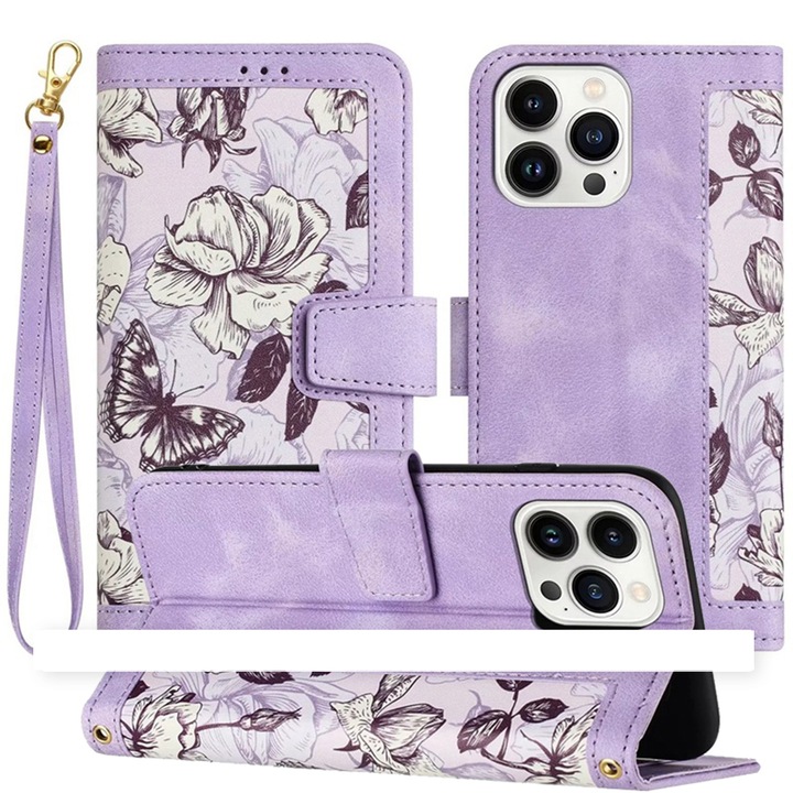 Xiaomi Redmi 13C 4G / 13C 5G / Poco M6 / C65 tok, Techsuit FlipCraft, Mysterious Purple