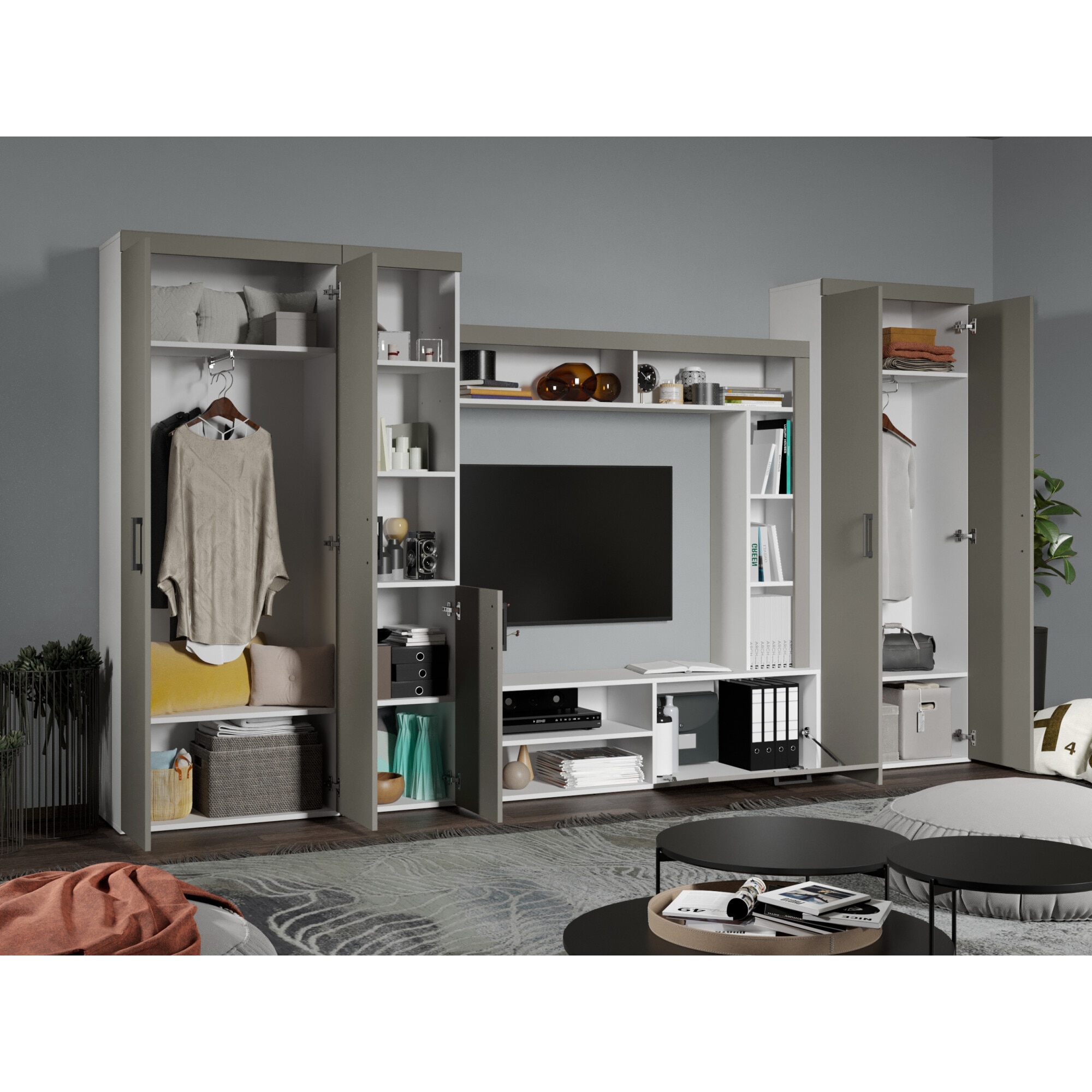 Set Living Sori, Combo Plus, Pal melaminat, L 316 x A 36 x H 180