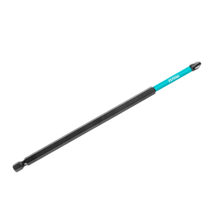 Bit pentru surubelnita cu impact, Total Tools, PH2, 150mm, otel, negru