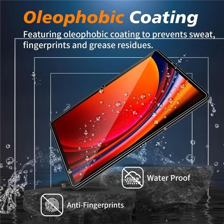 Folie sticla pentru Samsung Galaxy Tab S7/S8/S9/S9 FE, Claritate si Protectie Maxima, 0.33mm, Strat Oleofobic Anti-Amprenta, SKDR 3D Tab Glass - Negru