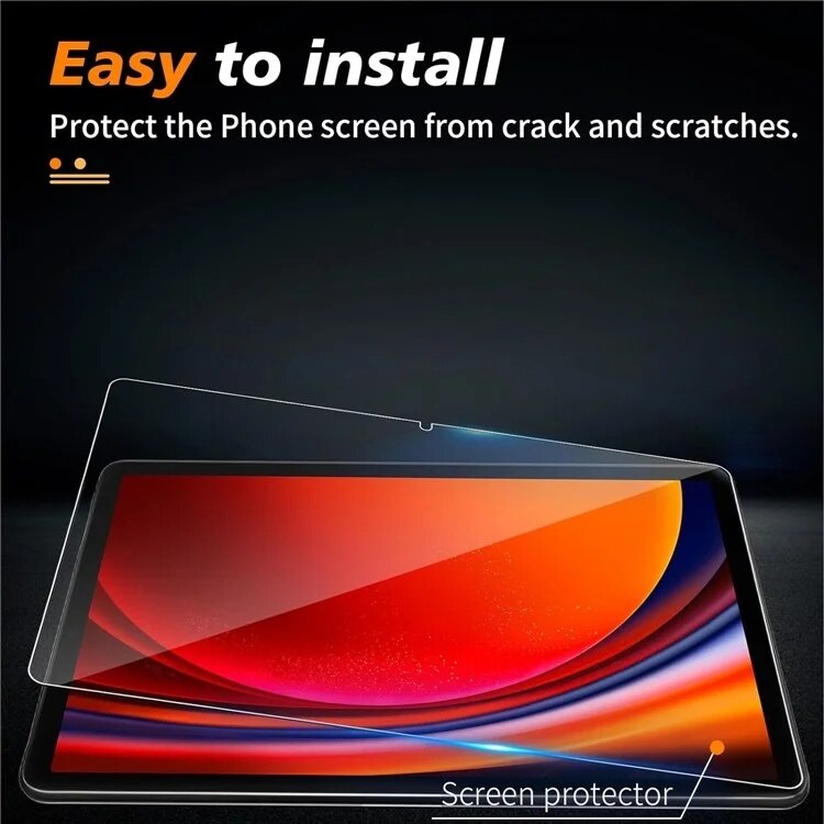 Folie sticla pentru Samsung Galaxy Tab S7/S8/S9/S9 FE, Claritate si Protectie Maxima, 0.33mm, Strat Oleofobic Anti-Amprenta, SKDR 3D Tab Glass - Negru
