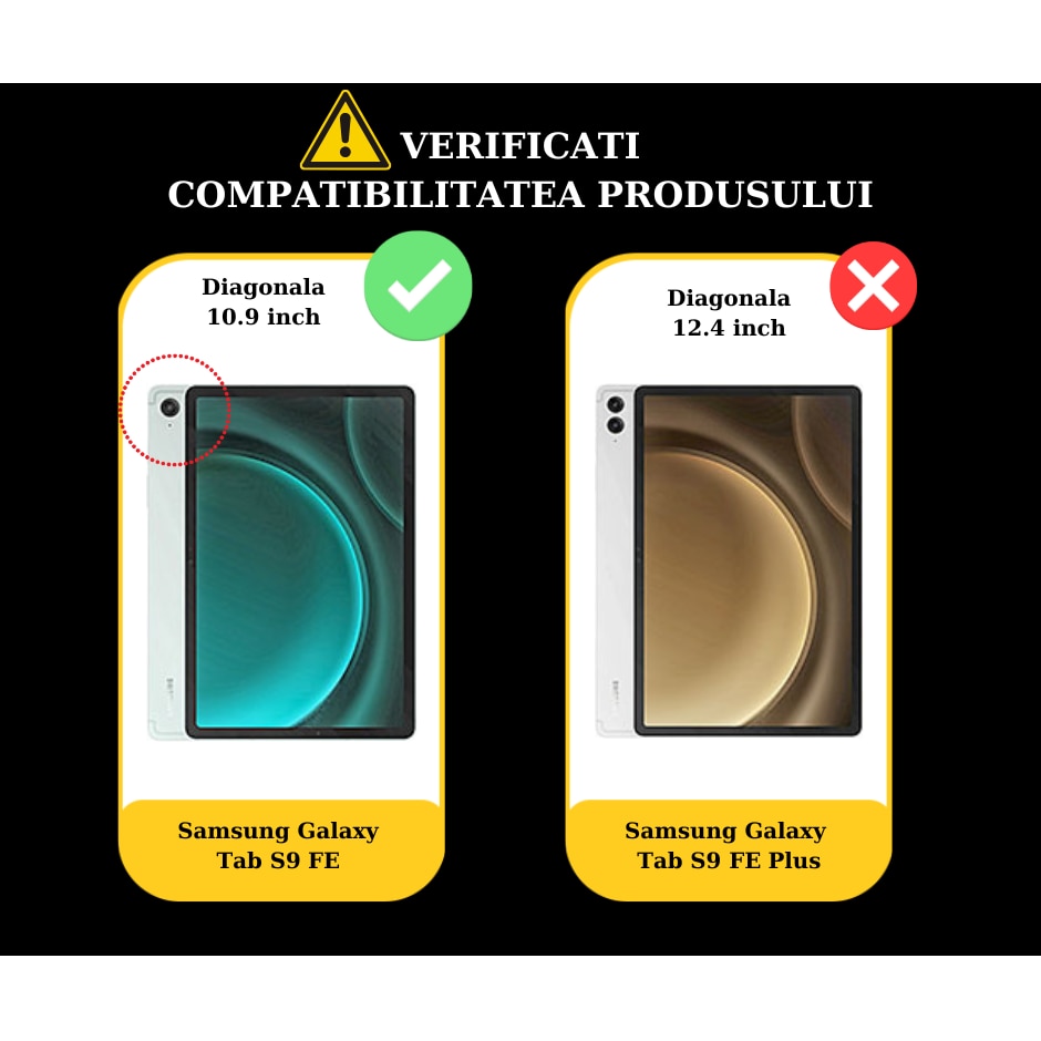 Folie sticla pentru Samsung Galaxy Tab S7/S8/S9/S9 FE, Claritate si Protectie Maxima, 0.33mm, Strat Oleofobic Anti-Amprenta, SKDR 3D Tab Glass - Negru