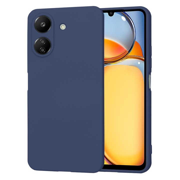 Husa Cu Grad Ridicat de Protectie pentru Xiaomi Redmi 13C 4G/Poco C65, Tuds Shield, SoftFlex, X74, Panza, Bleumarin