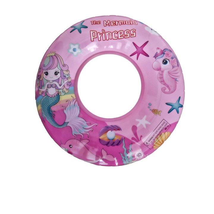 Colac gonflabil pentru inot Princess, 80 cm, Roz