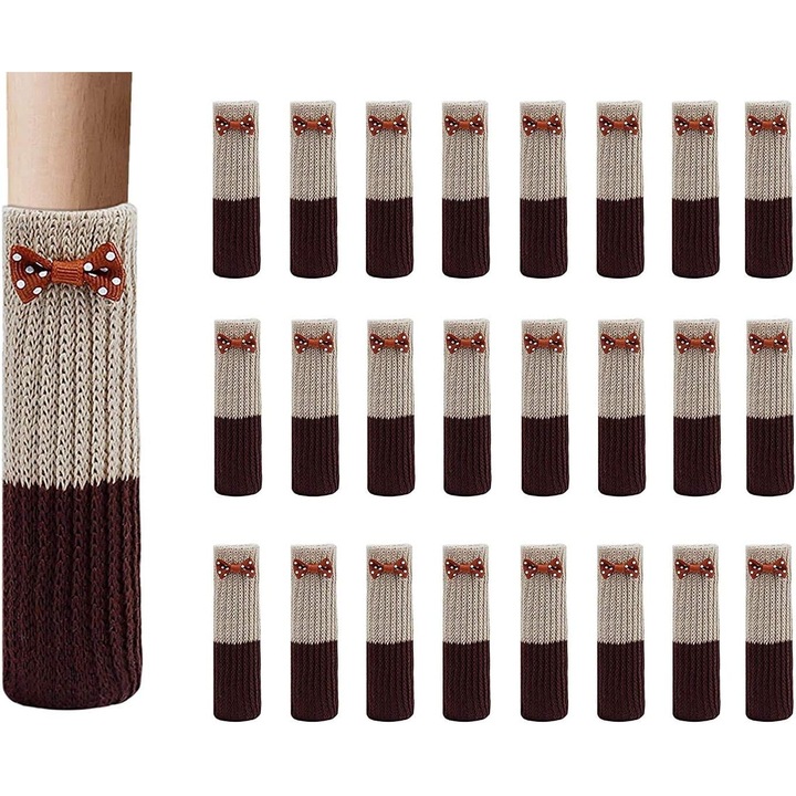 Set 24 huse pentru scaune, acril, multicolor, 3.5 x 10 cm