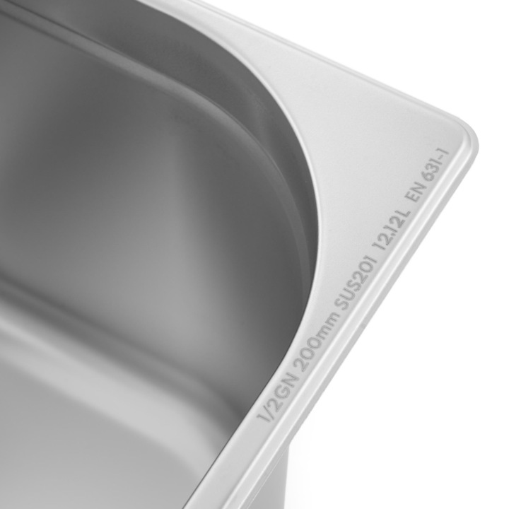 Тава Гастронорм, MJUSK, неръждаема стомана, 1/2 200мм