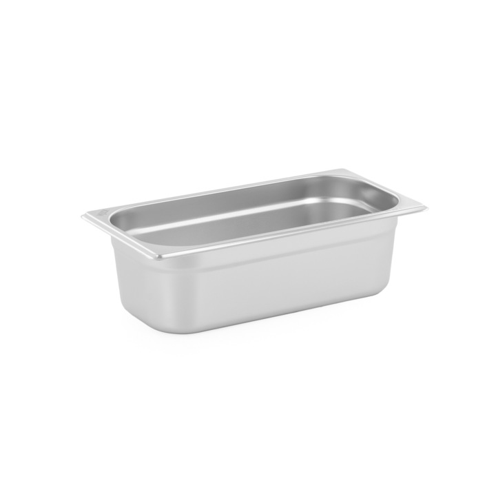 Тава Gastronorm, MJUSK, Неръждаема стомана, 325x176x100, 1/3, 3.6 l, Сребриста