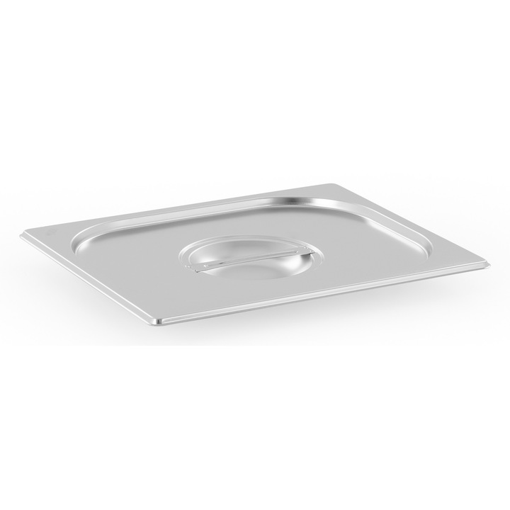 Fedél ínyenc tálcákhoz, Mjusk, Inox, GN 1/2, 325 x 265 mm, ezüst