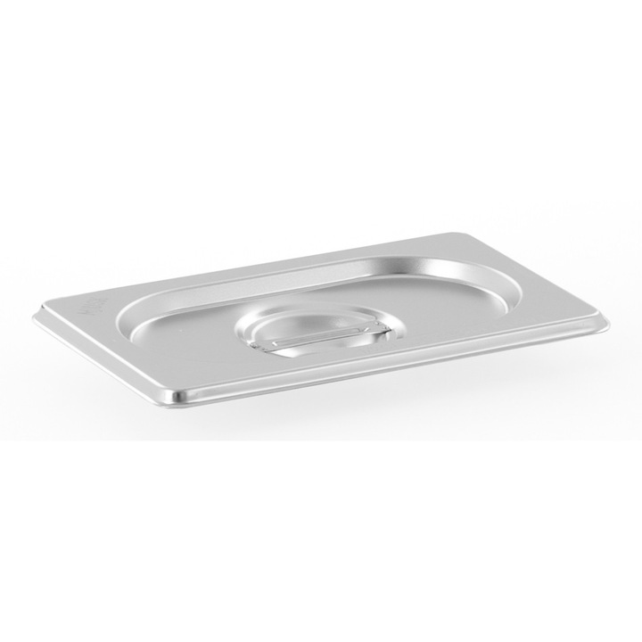 Capac pentru tavi, MJUSK, inox, GN 1/9, 176x108mm, argintiu