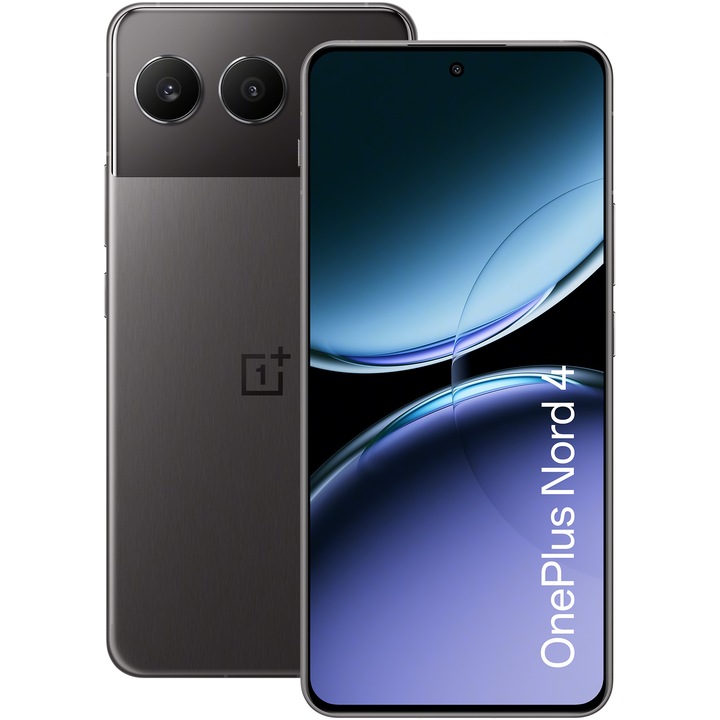 Смартфон OnePlus Nord 4 Black Edition, 16GB RAM, 512GB, 5G, Obsidian Midnight + Ключодържател, държач за пръстен, микрофибърна кърпа